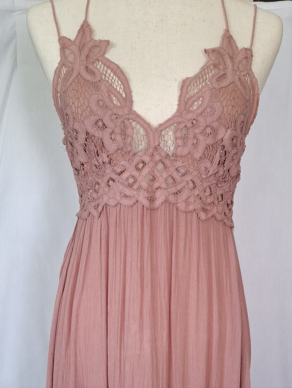 Free People Adella Slip Dress in Mauve Pink